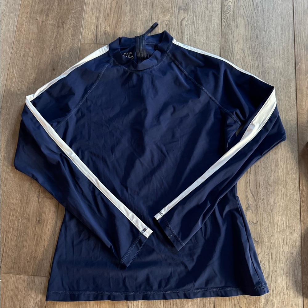 Pair of 2 J.Crew rash guard XL EUC Zippers in back. Great cut Stay safe in Sun! - Picture 2 of 6
